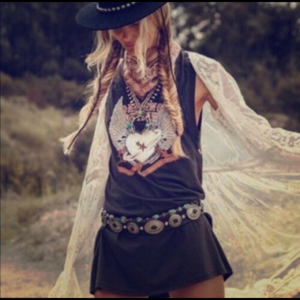 Boho Gypsy Festival Vintage TShirt Tunic/Dress - Picture 7 of 7